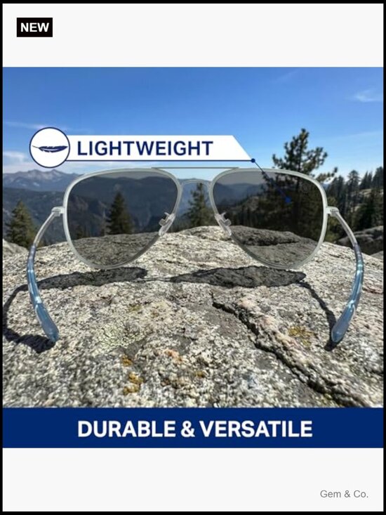 Aviator Polarized Sunglasses 100% UV Protection Metal main image 7